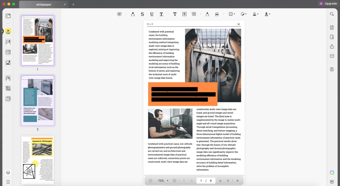 how to black out text in pdf without redact highlight text