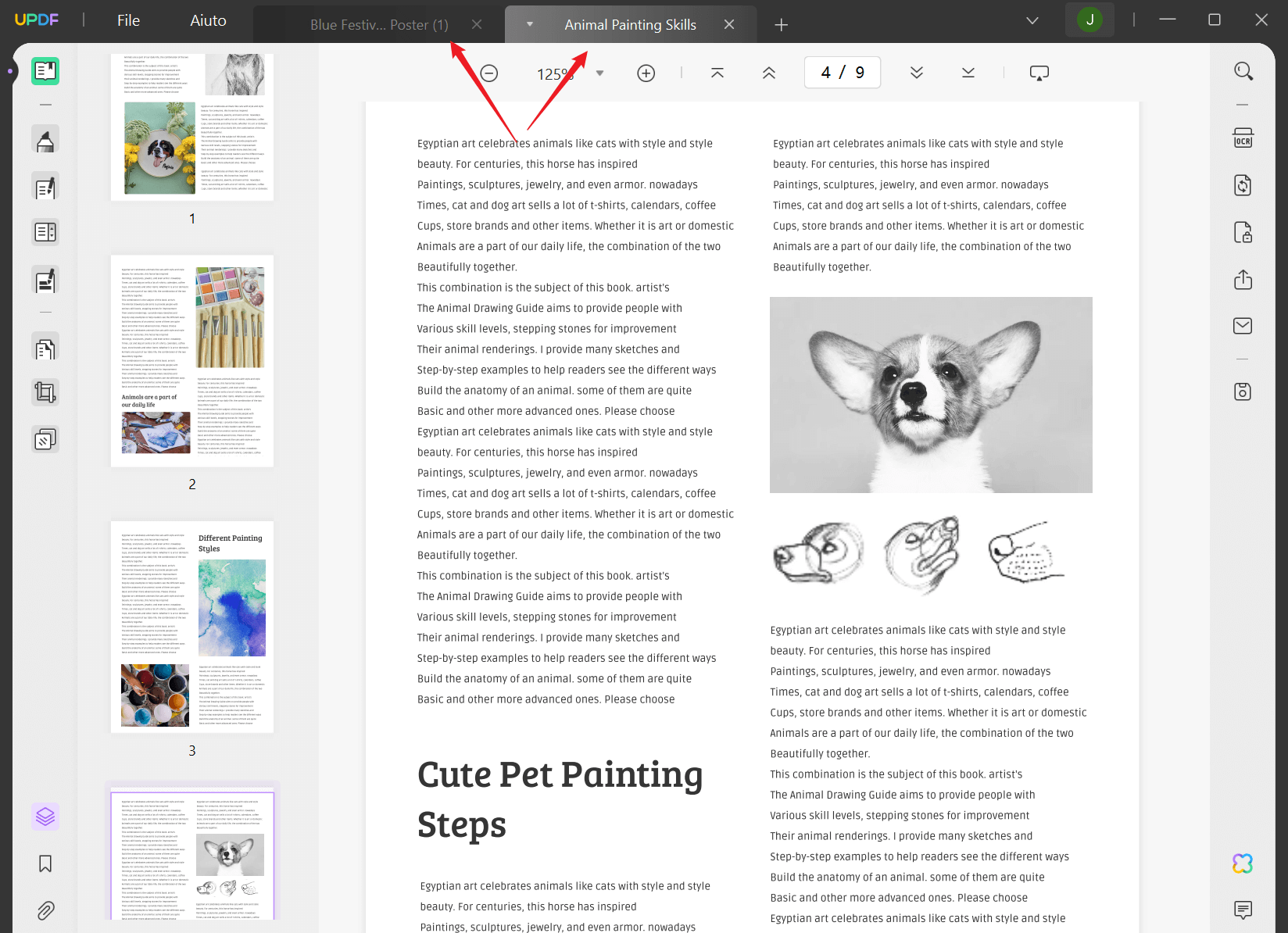 Visualizzare più PDF