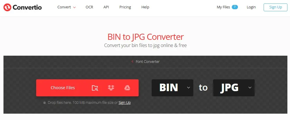 Convertire i file BIN in PDF