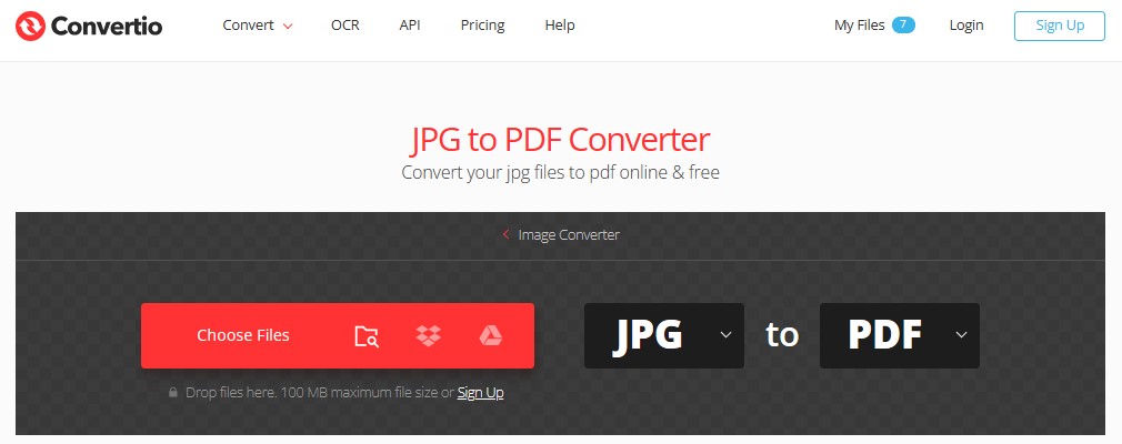 bin to pdf jpg to pdf choose file