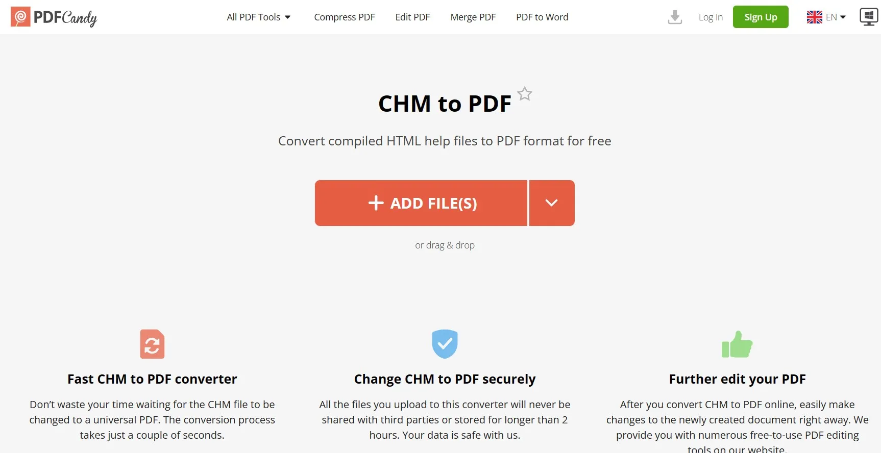 chm to pdf pdfcandy add file