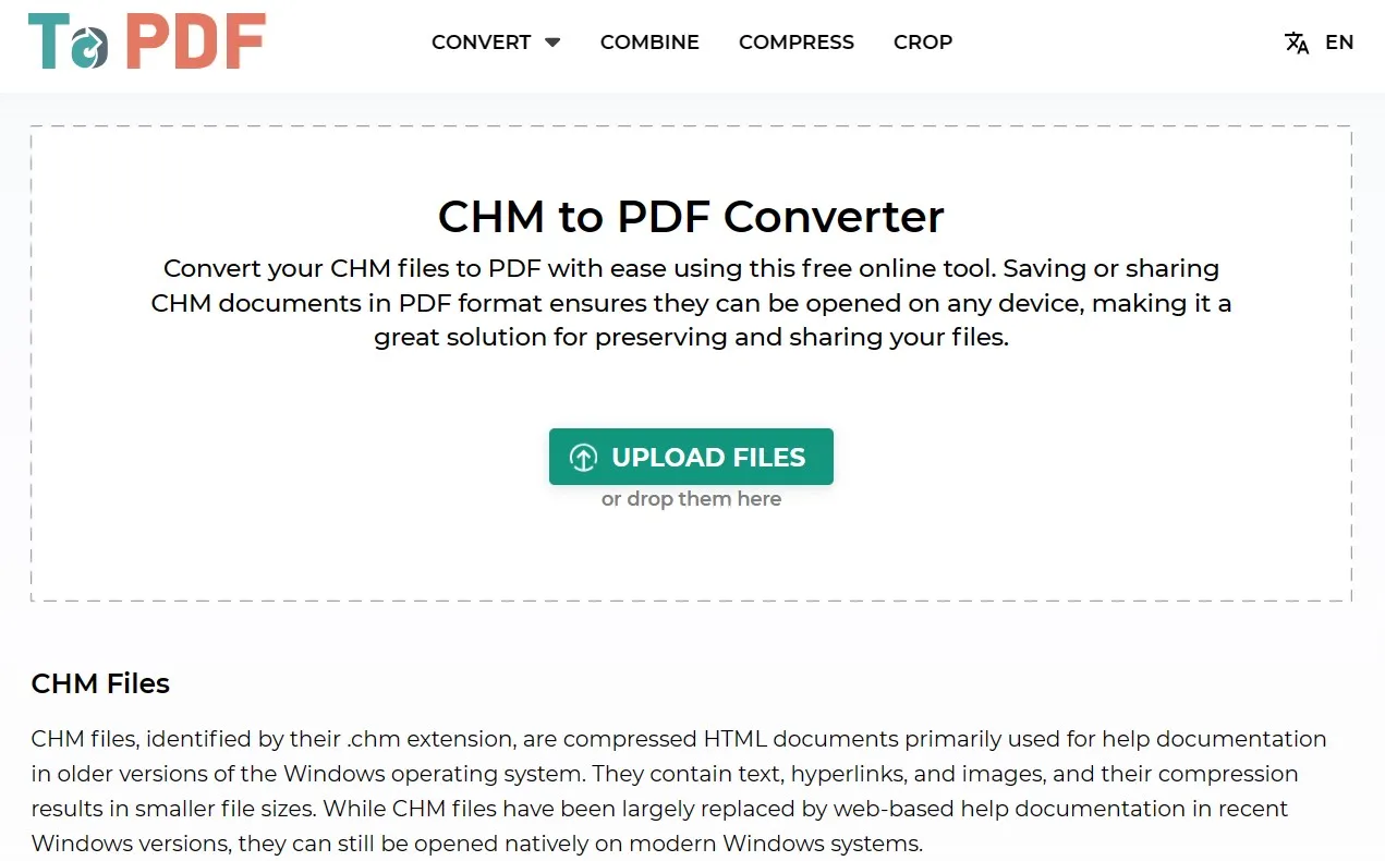 chm to pdf topdf upload file