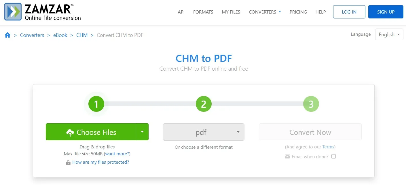 chm to pdf zamzar choose file