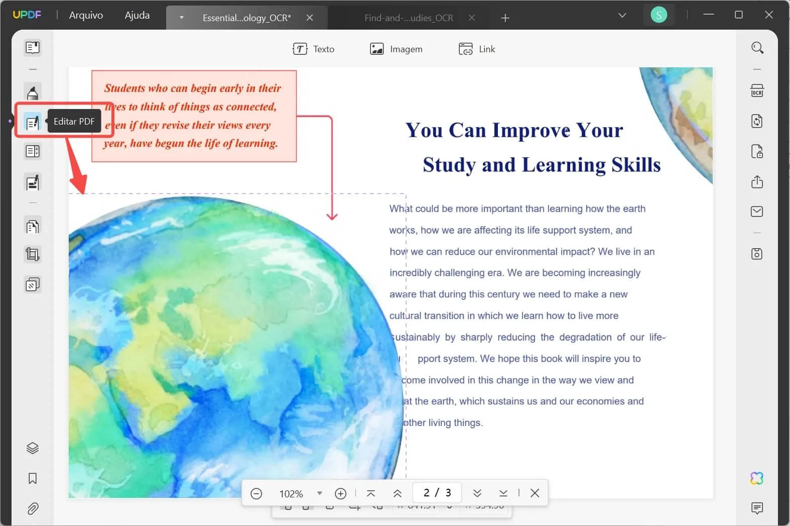 Cut and paste images in PDF with UPDF