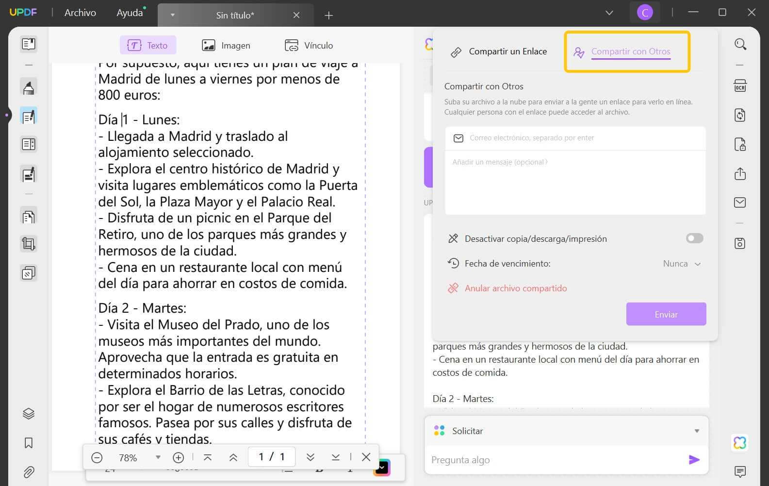 trip planner ai share with others
