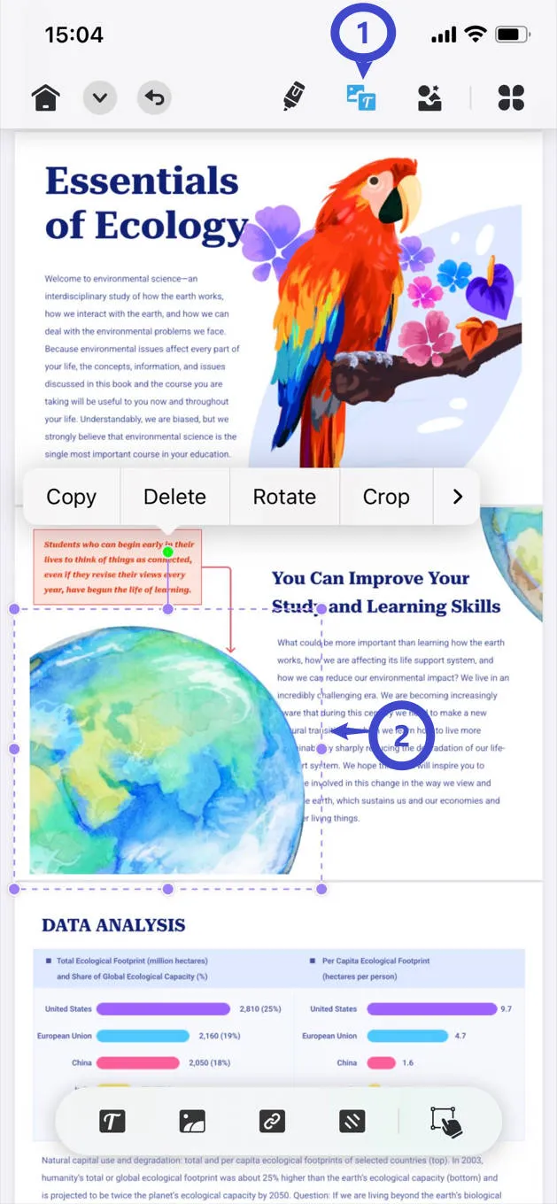 edit pdf image on iphone