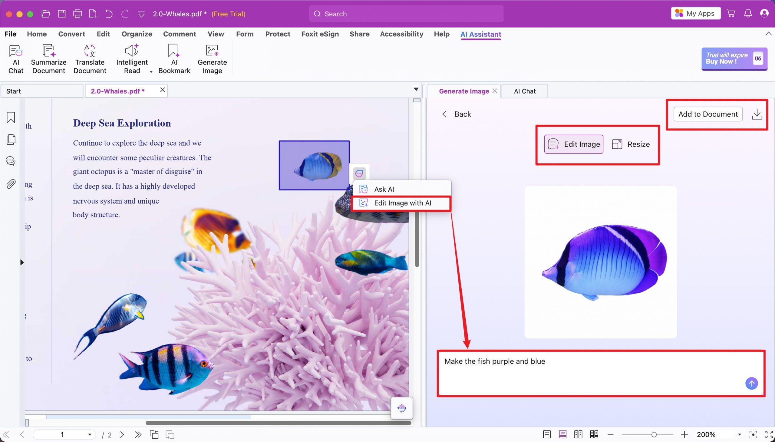 edit screenshot with foxit ai