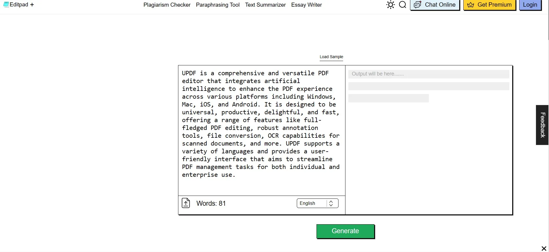 conclusion generator Editpad  