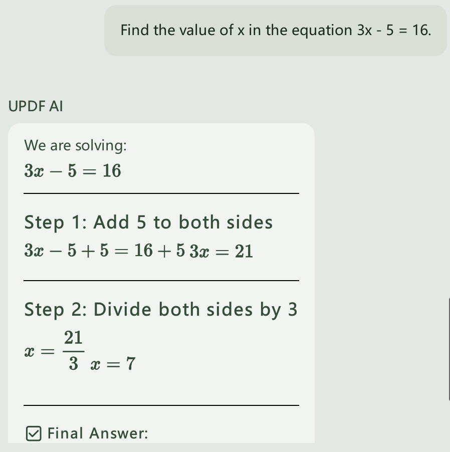 ai math solver updf ai answer