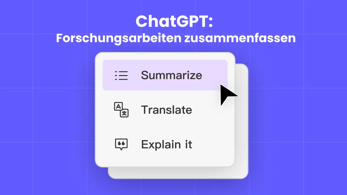 Kann ChatGPT die Forschungsarbeiten zusammenfassen? Wie?