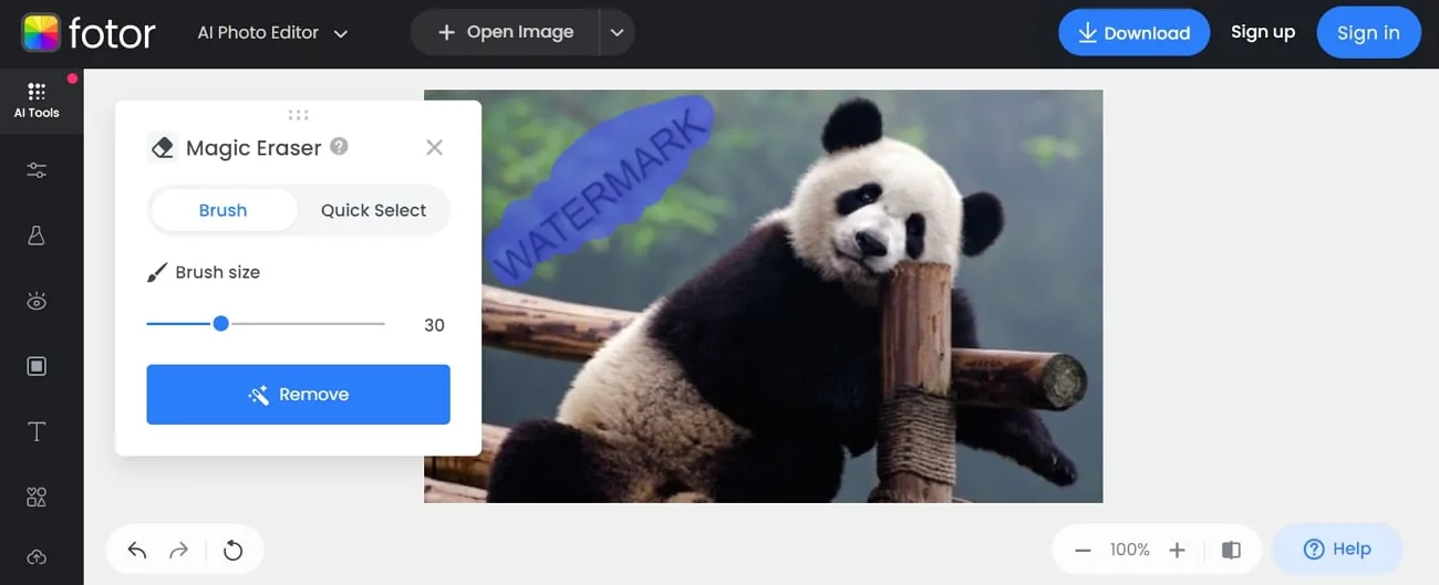 fotor ai watermark remover