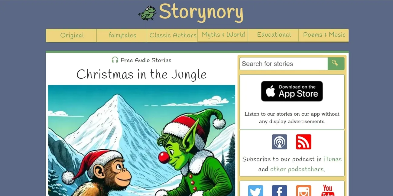 storynory free audiobook website