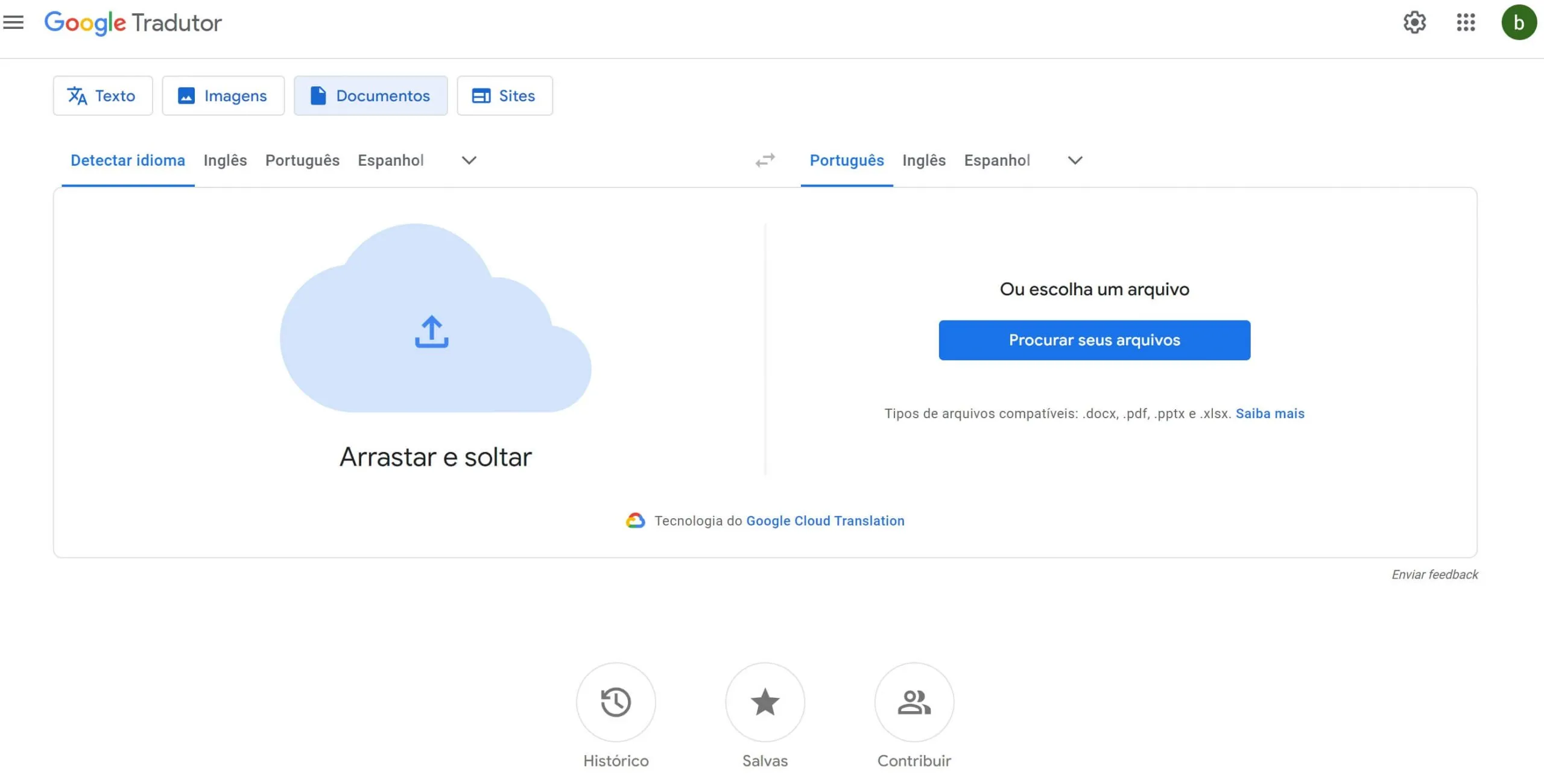 google tradutor ai pdf tradutor