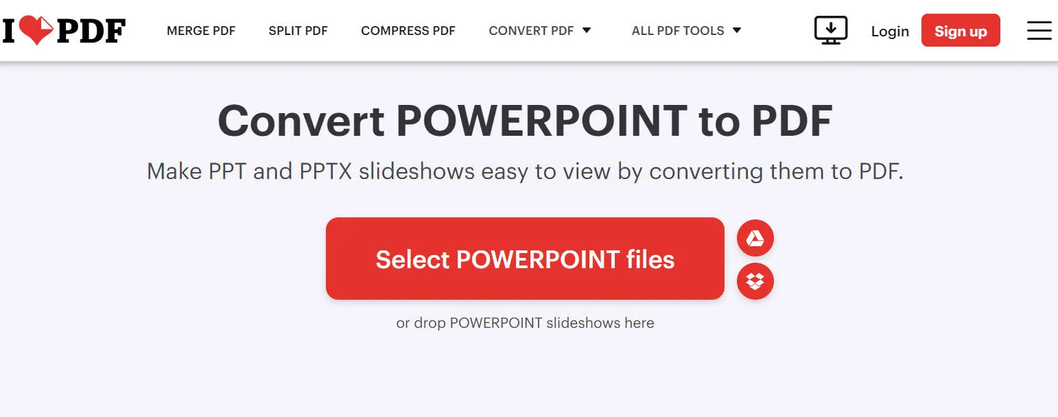 convert powerpoint to pdf online free