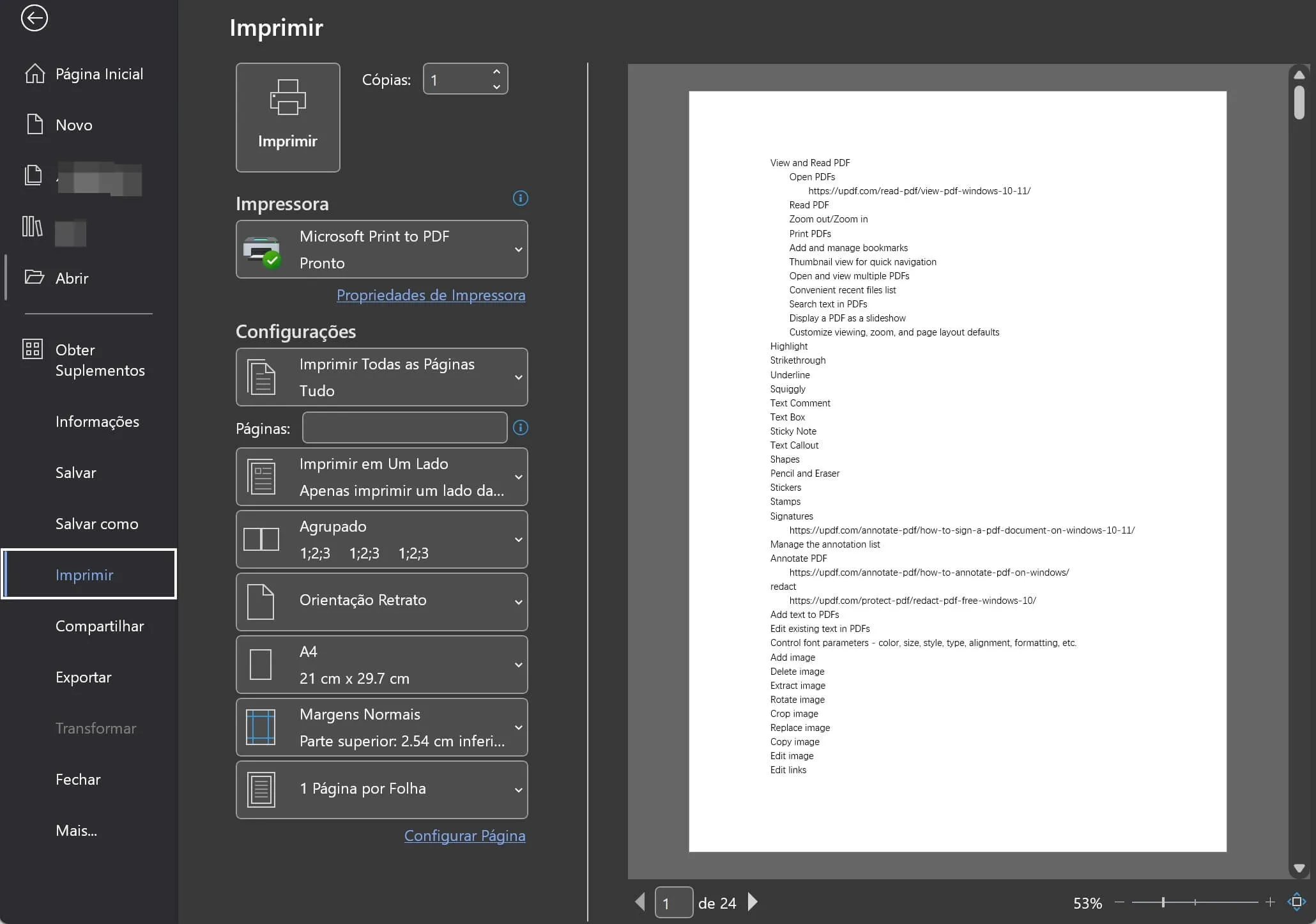 Microsoft Print to PDF