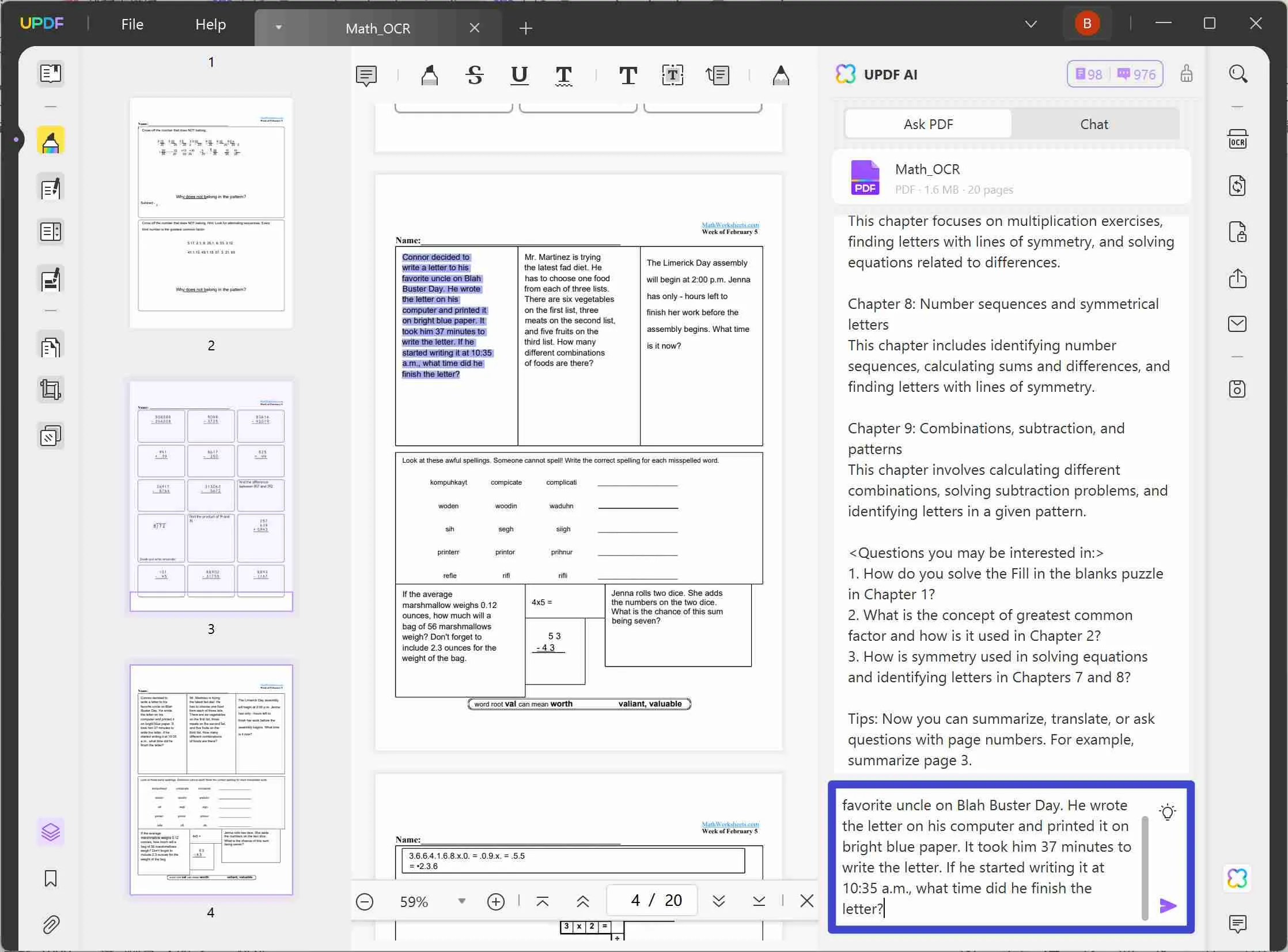 ai math solver updf ai ask pdf