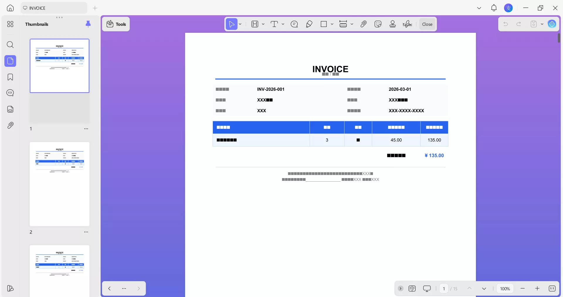 open the file of invocies