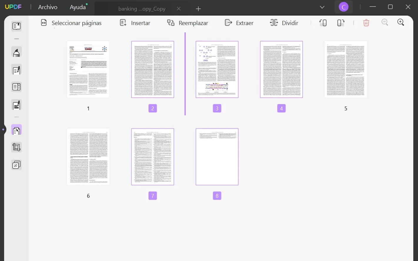 reordenar páginas en pdf con updf