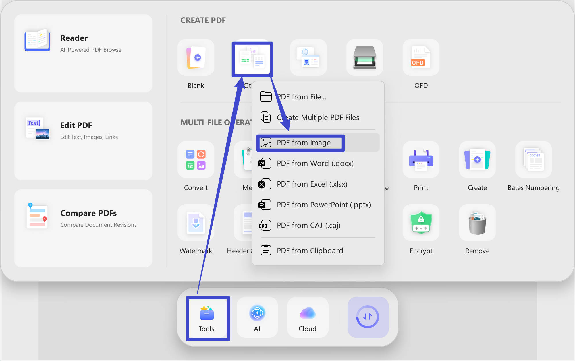 create pdf from image updf