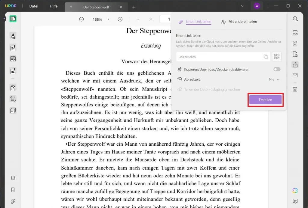 PDF Link erstellen