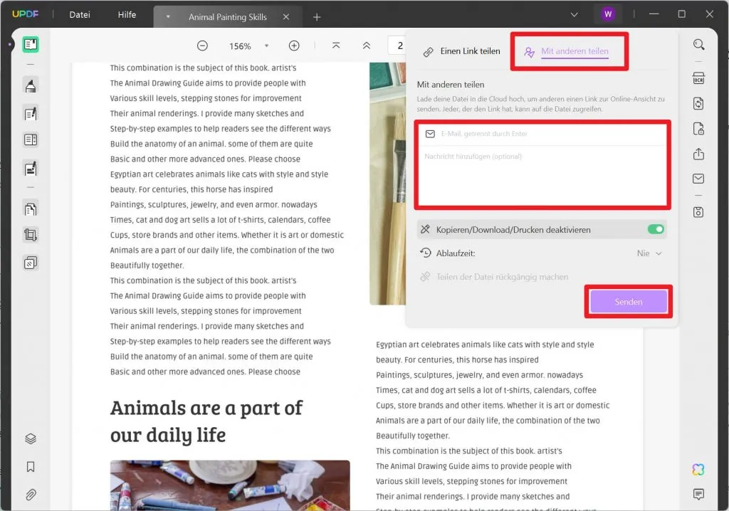 PDF mit anderen teilen