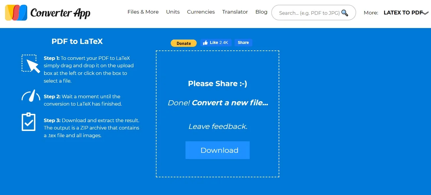 pdf to latex Converter APP download