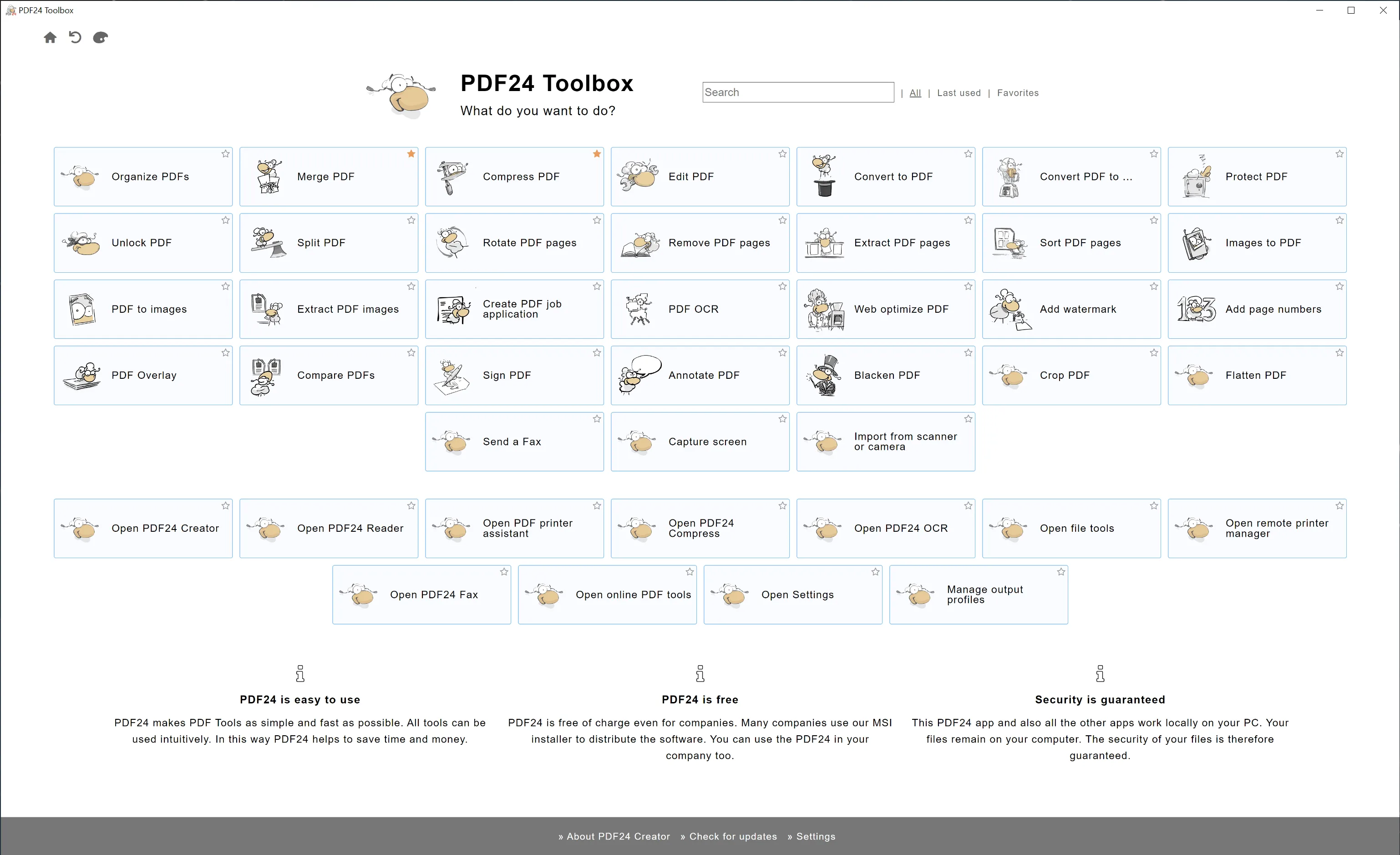 PDF24 für Mac Oberfläche