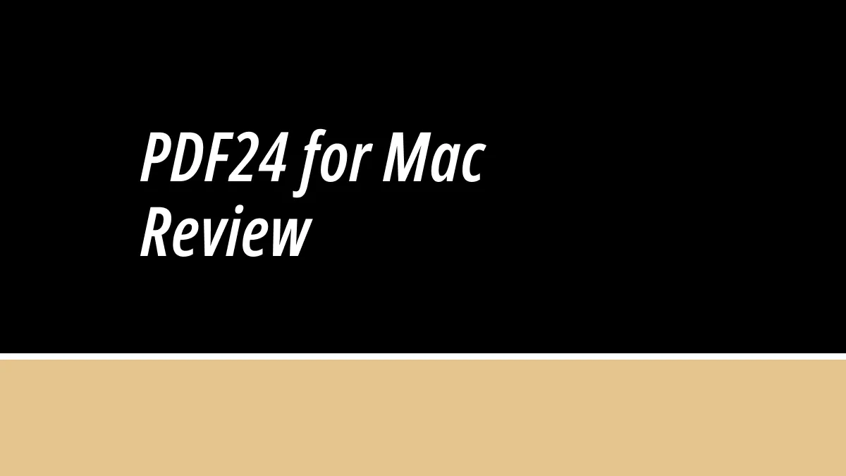 PDF24 for Mac, a Simplified PDF Tool for Mac Enthusiasts