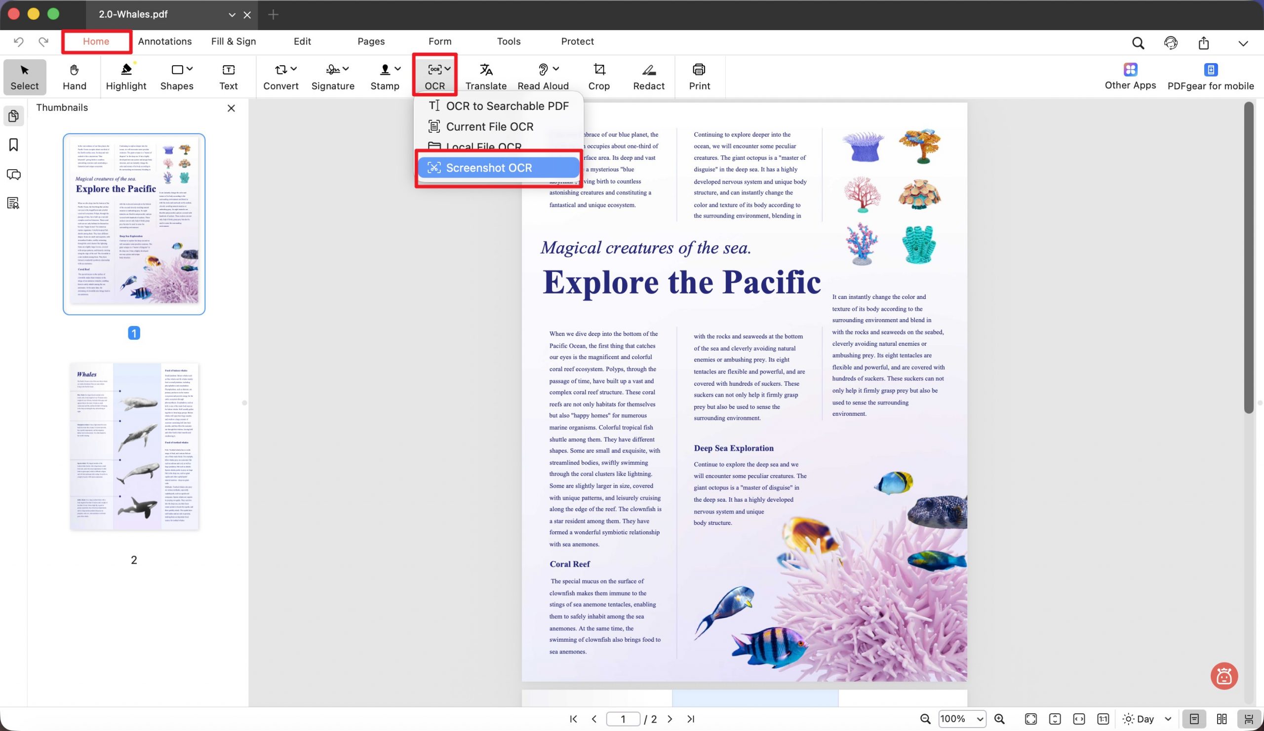 pdfgear mac screenshot to ocr