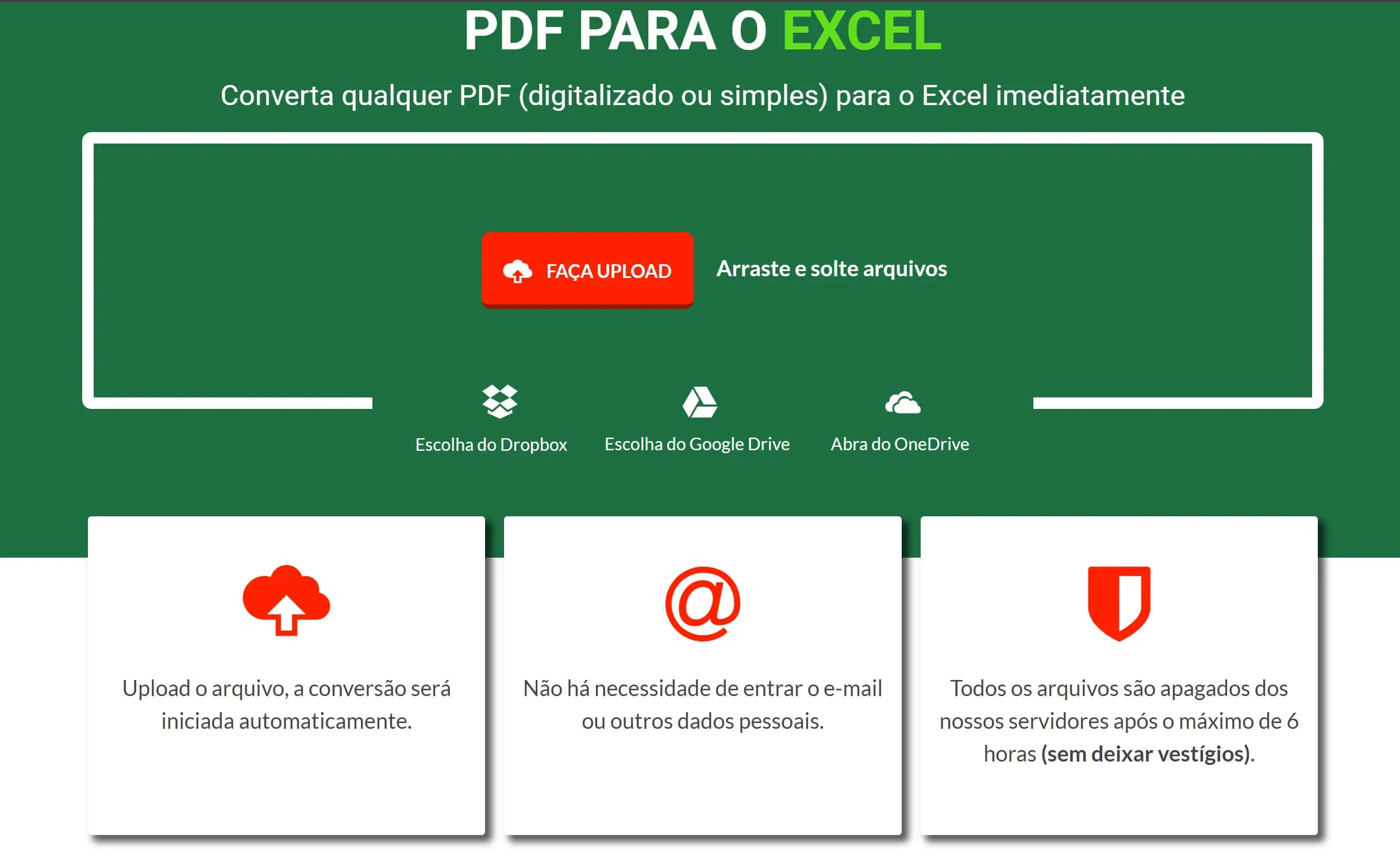 Conversor de PDF para Excel