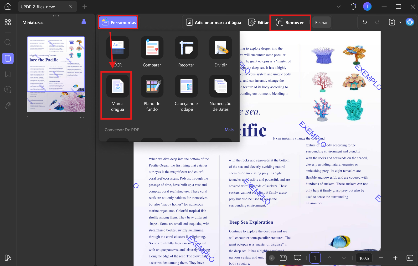 Remover Marca d'Água de PDF Online Grátis