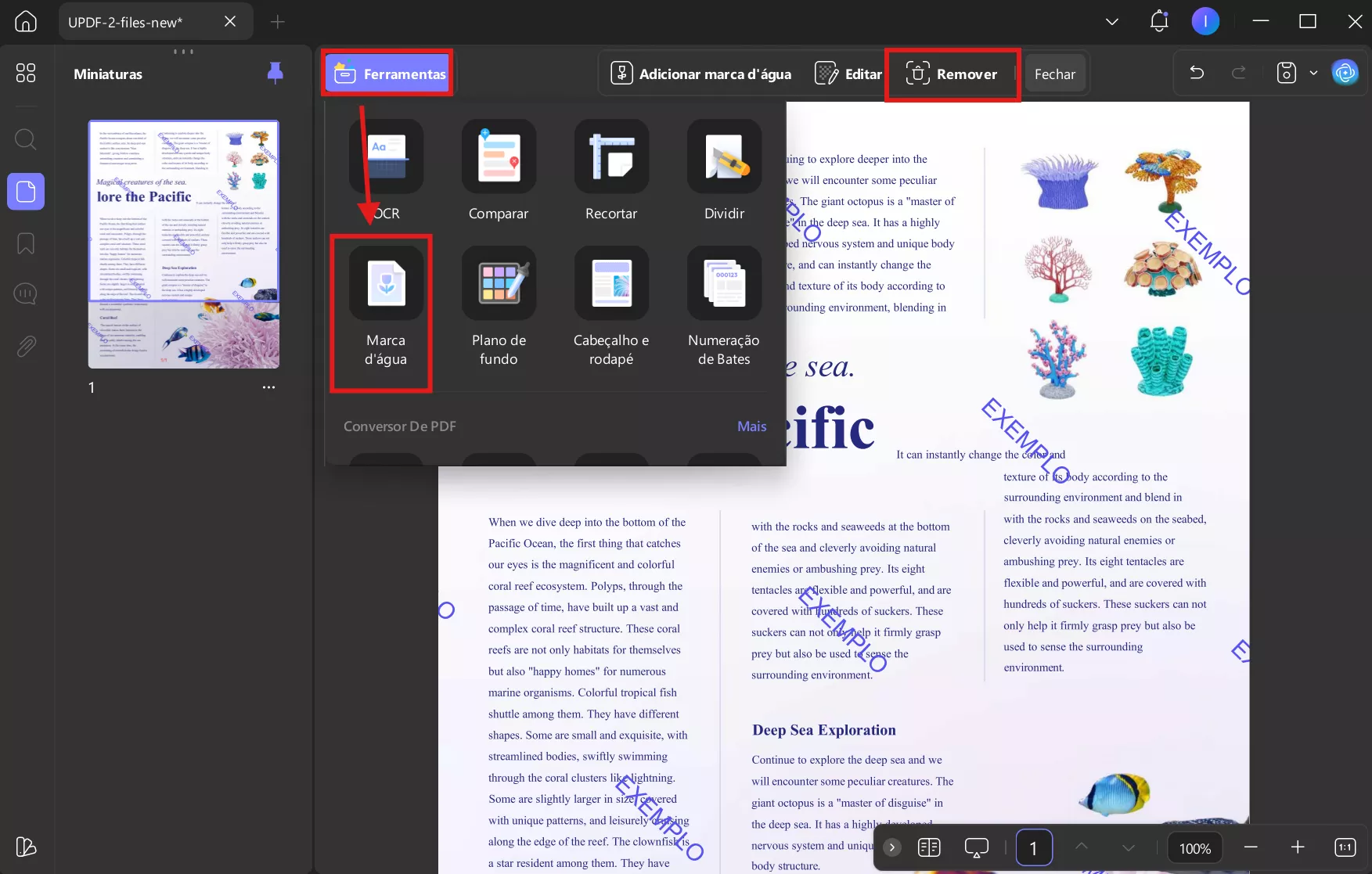 Remover Marca d'Água de PDF Online Grátis