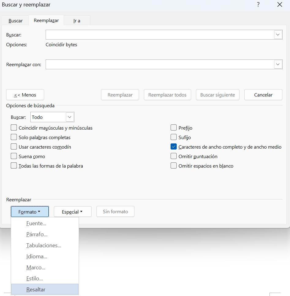 find highlight text in word