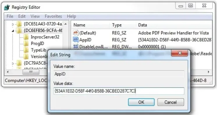 pdf preview handler not working solve the registry issues