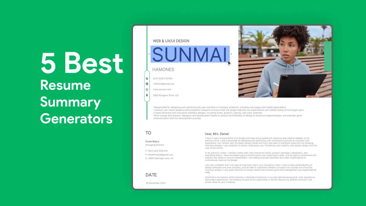5 AI Resume Summary Generators (Features with Guide)