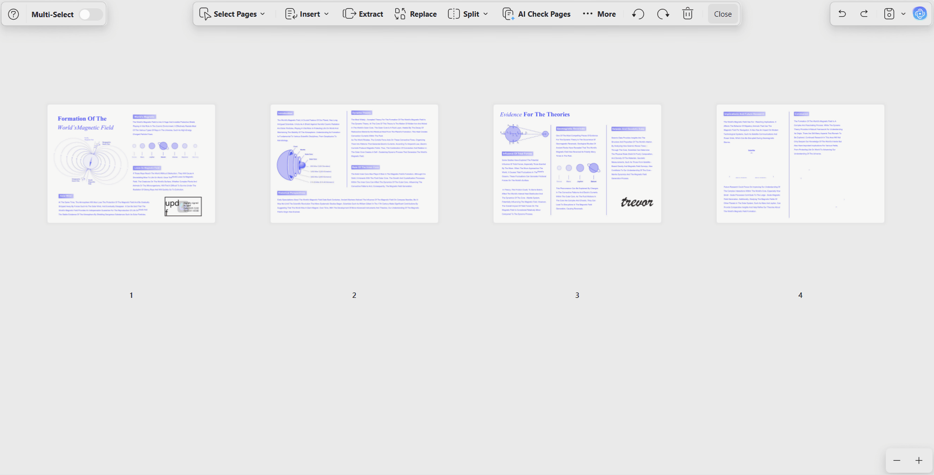 Reorder PDF pages by dragging thumbnails in UPDF Organize Pages