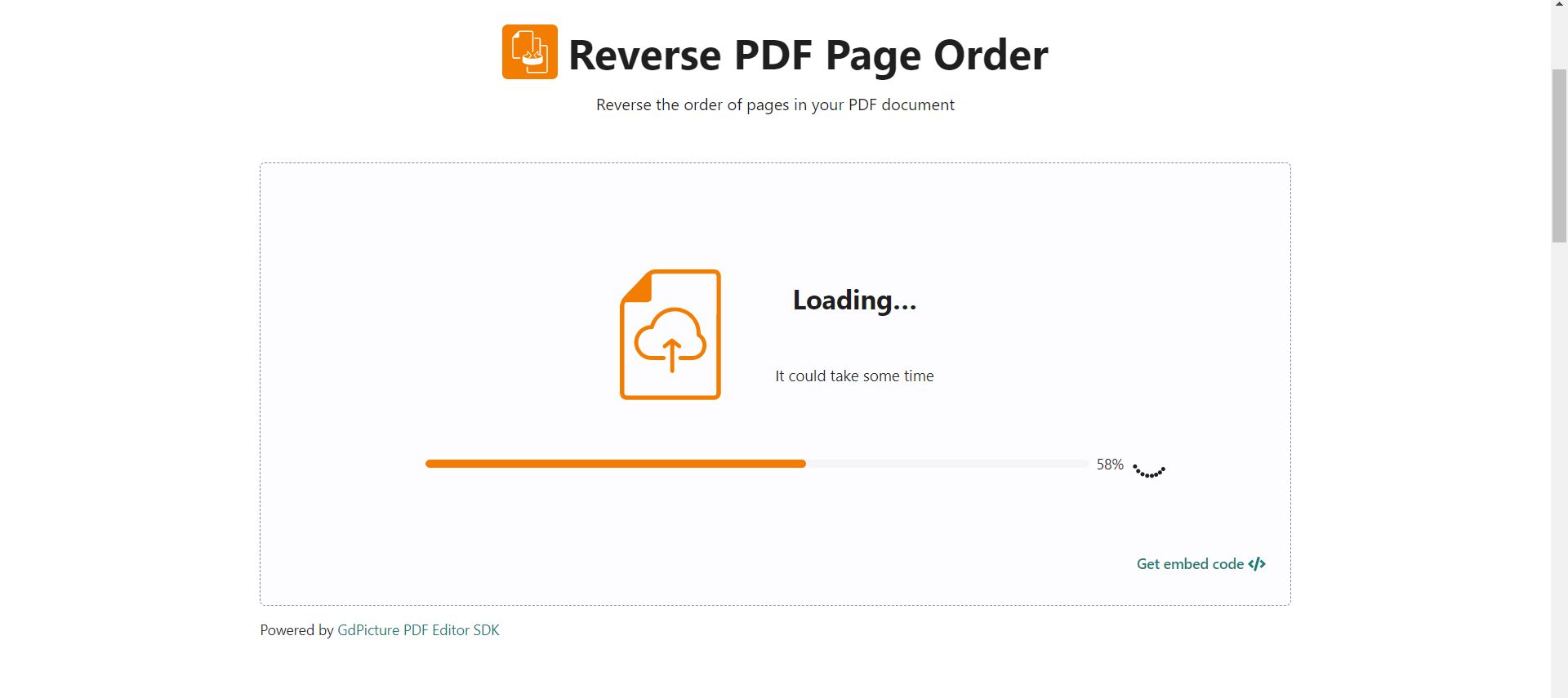 reverse order of pdf pages avepdf