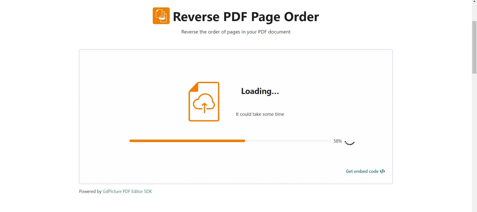 reverse order of pdf pages avepdf