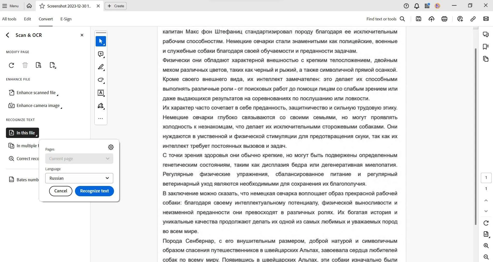 russian ocr adobe