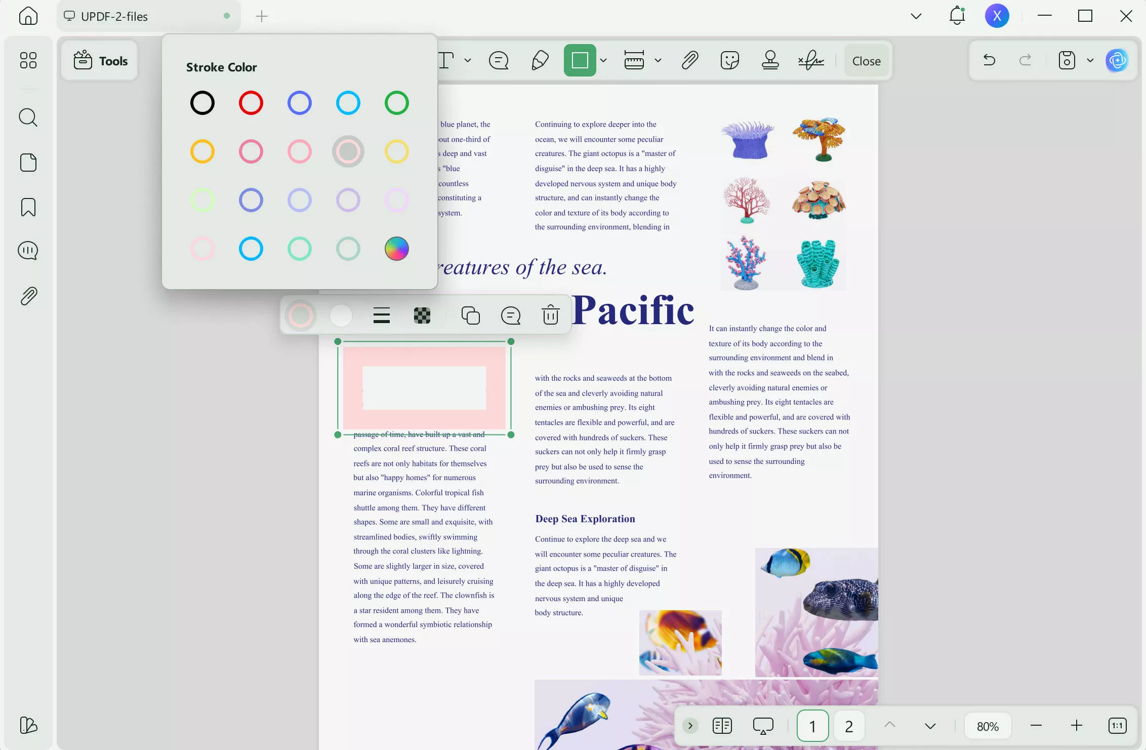 whiteout pdf online updf shape option