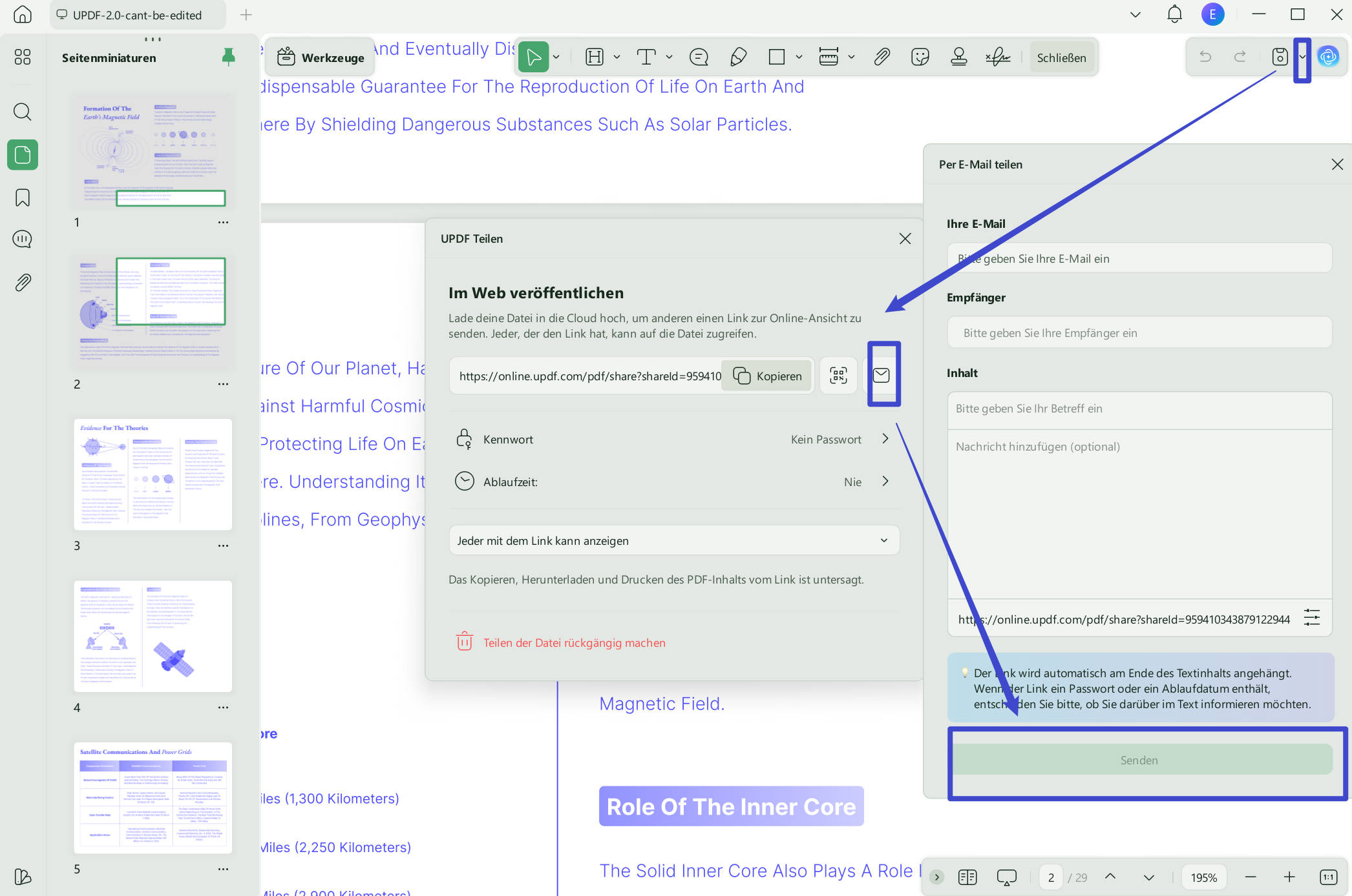 PDF mit anderen teilen UPDF