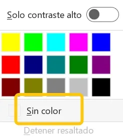 select no color