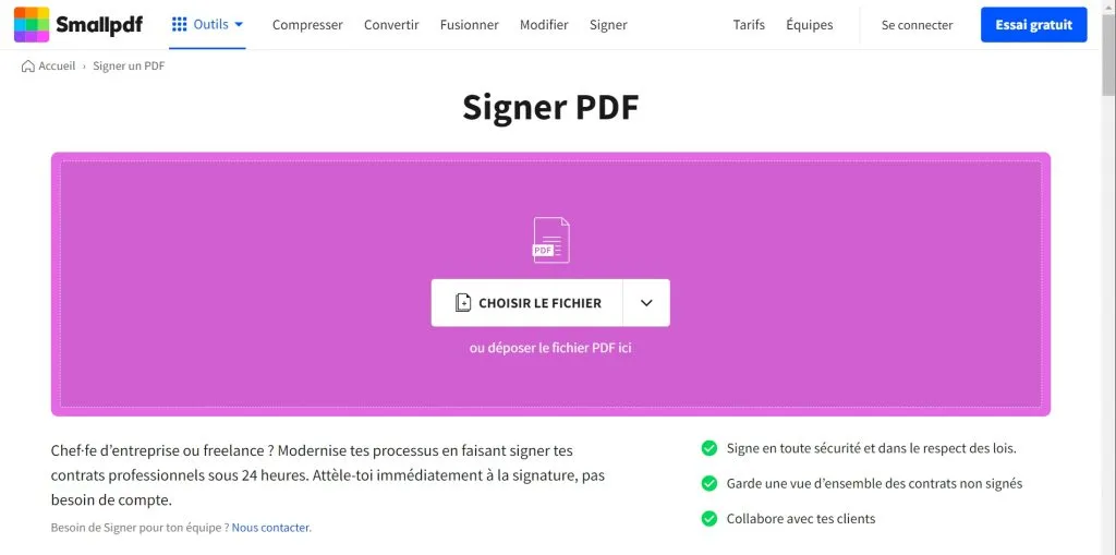 signer un pdf avec signature électronique en ligne gratuite 