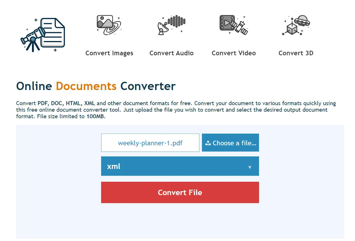 pdf to xml converter online free