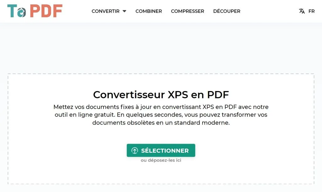 xps vers pdf avec topdf