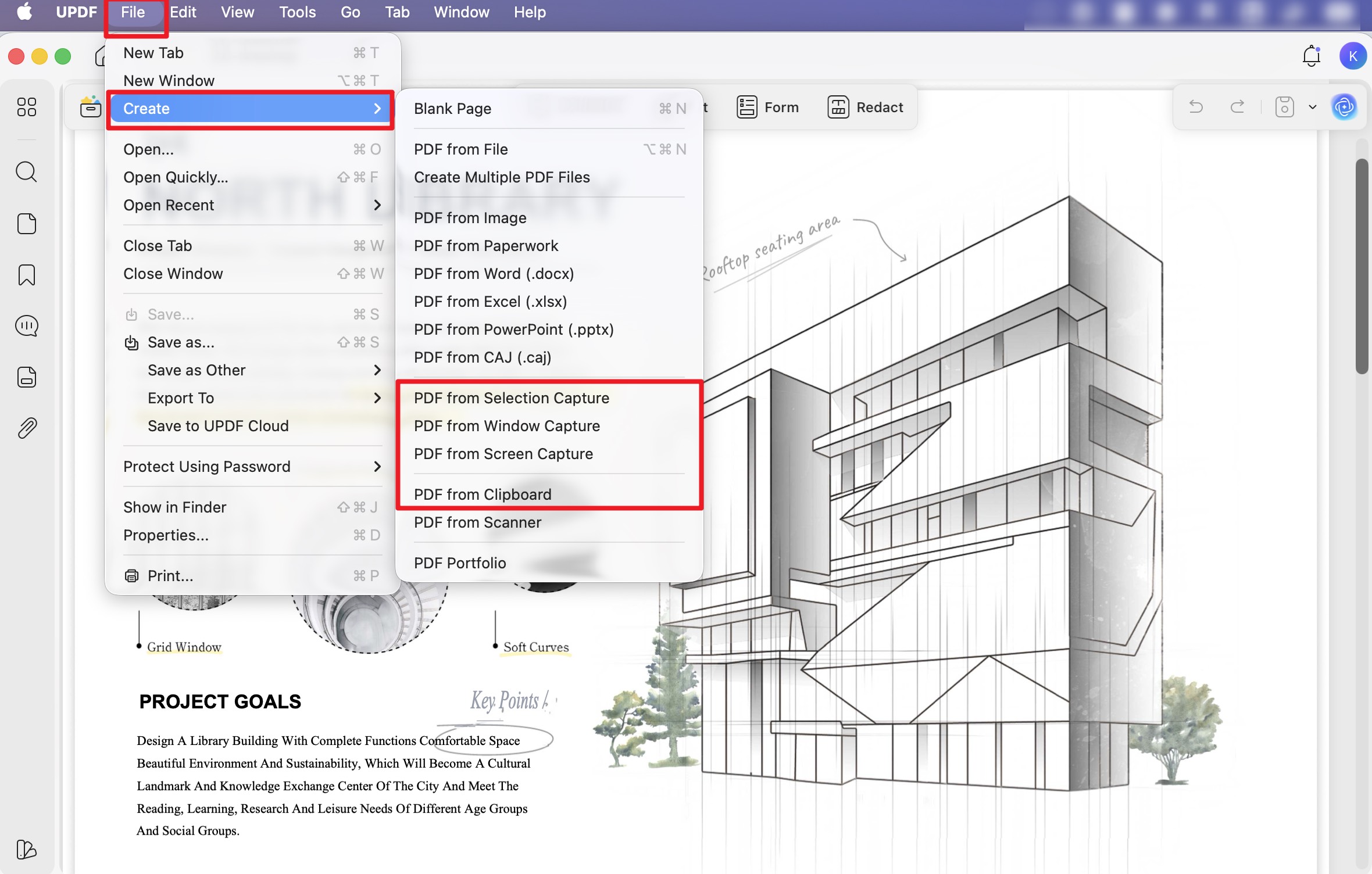 turn a snip into a new pdf updf mac