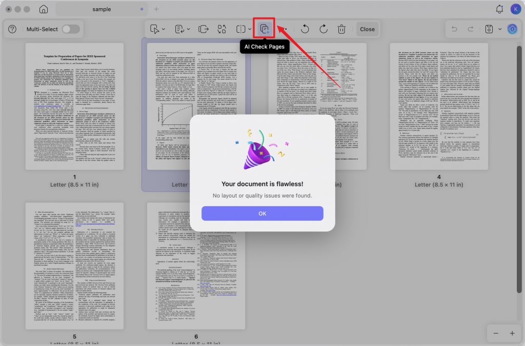 updf ai check converted word pages