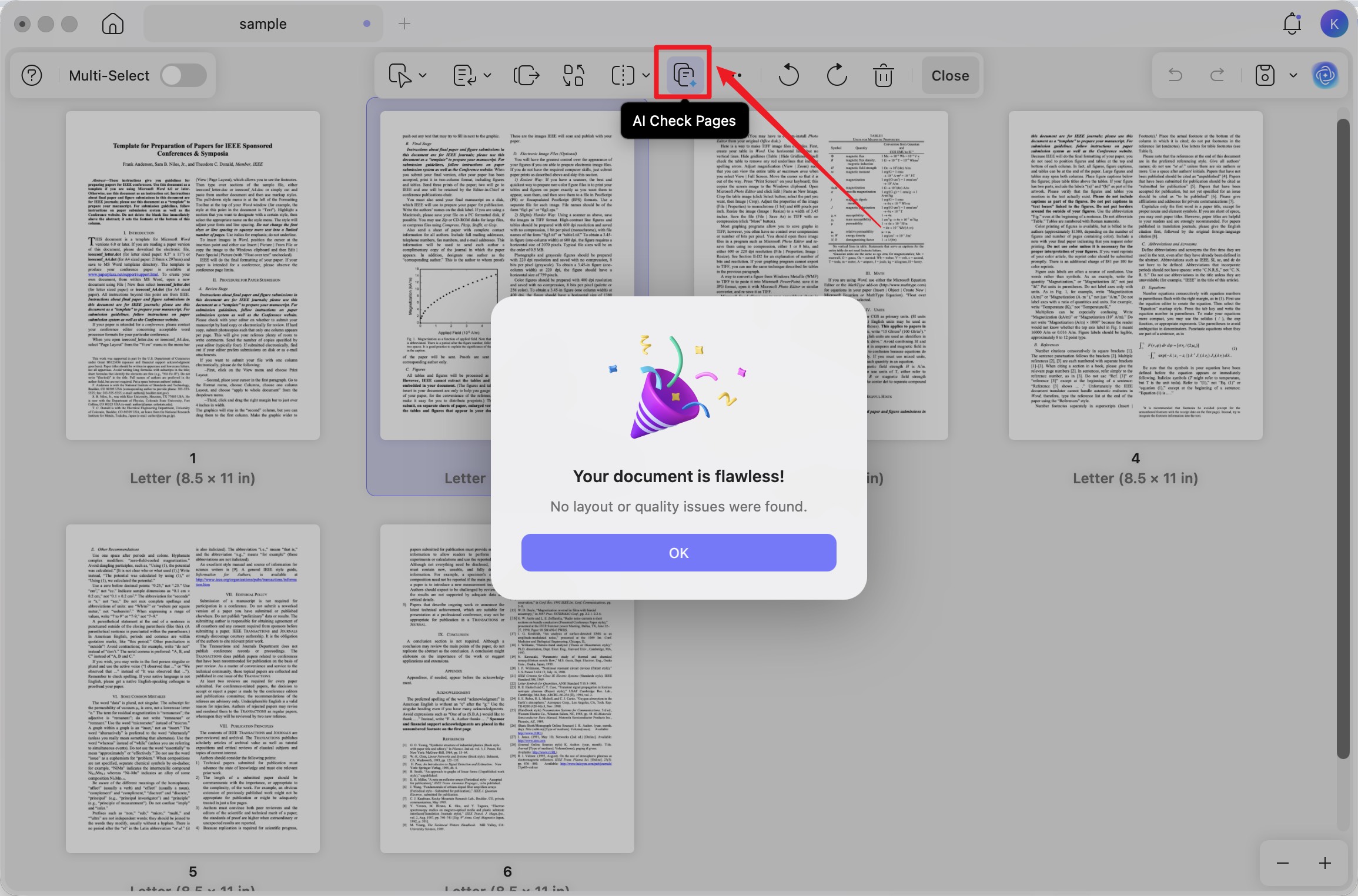 updf ai check converted word pages