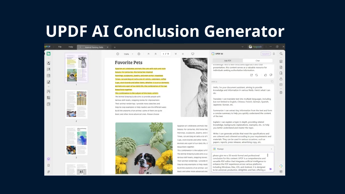 UPDF AI Conclusion Generator