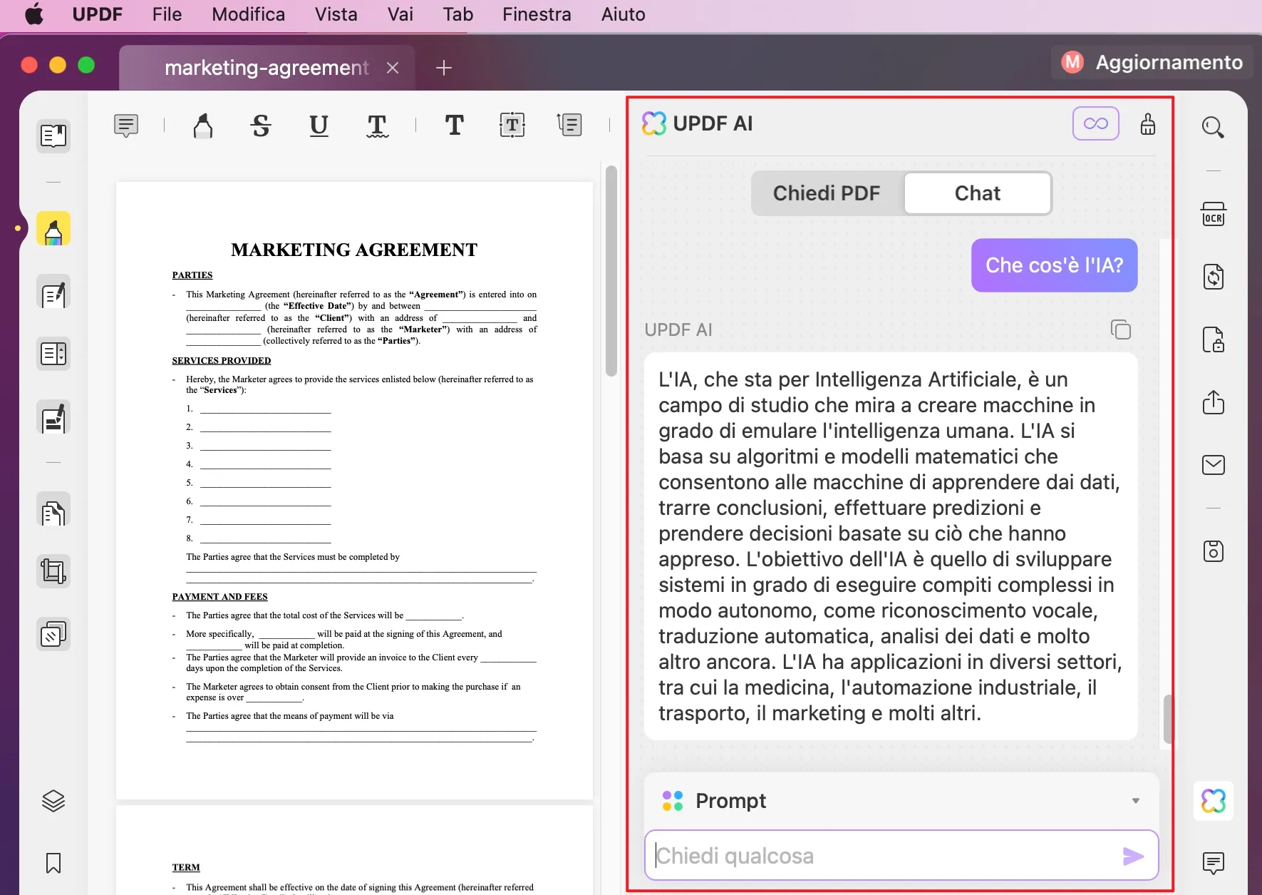 Generare buoni prompt per Sora utilizzando UPDF AI